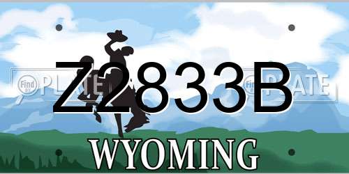 Z2833B Wyoming License Plate