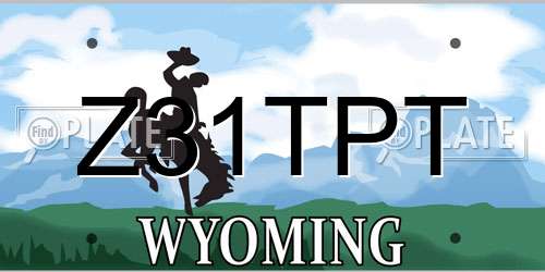 Z31TPT Wyoming License Plate
