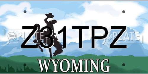 Z31TPZ Wyoming License Plate