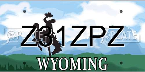 Z31ZPZ Wyoming License Plate