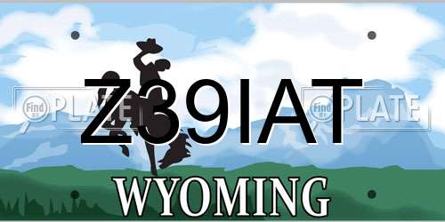 Z39IAT Wyoming License Plate