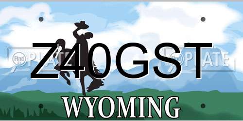 Z40GST Wyoming License Plate