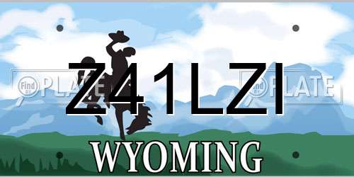 Z41LZI Wyoming License Plate