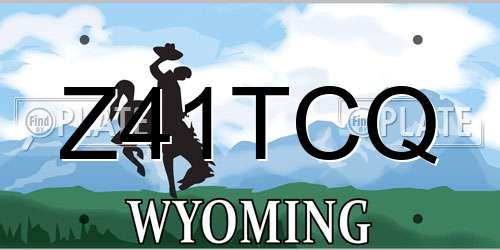 Z41TCQ Wyoming License Plate