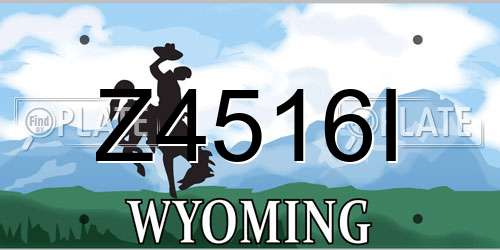 Z4516I Wyoming License Plate