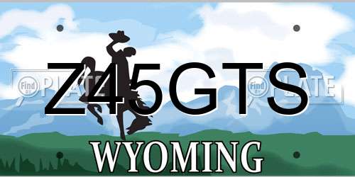 Z45GTS Wyoming License Plate