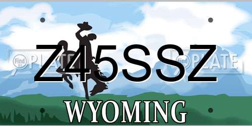Z45SSZ Wyoming License Plate