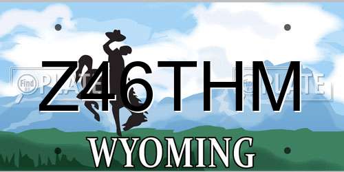Z46THM Wyoming License Plate