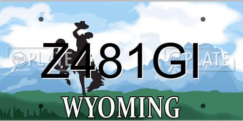 Z481GI Wyoming License Plate
