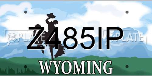 Z485IP Wyoming License Plate