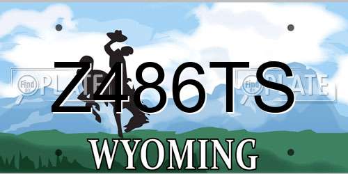 Z486TS Wyoming License Plate