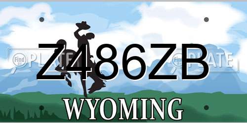 Z486ZB Wyoming License Plate