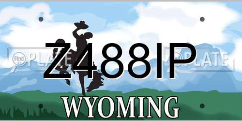 Z488IP Wyoming License Plate
