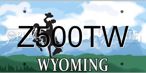 Z500TW Wyoming License Plate