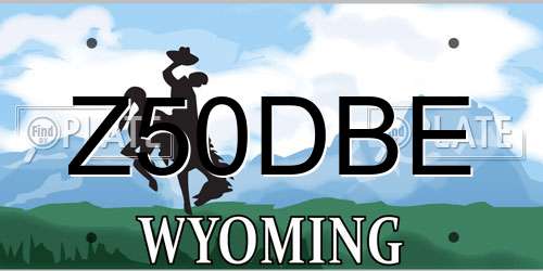 Z50DBE Wyoming License Plate