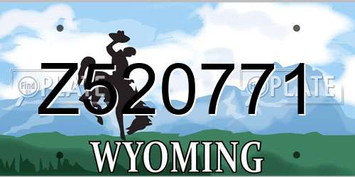 Z520771 Wyoming License Plate