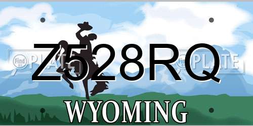 Z528RQ Wyoming License Plate