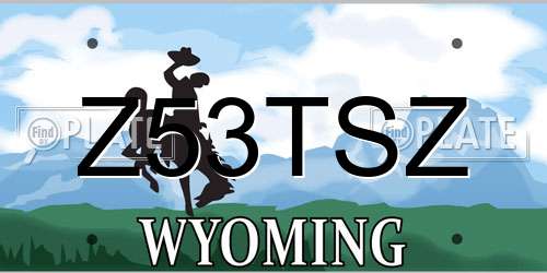 Z53TSZ Wyoming License Plate