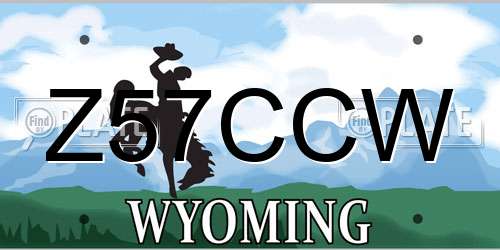 Z57CCW Wyoming License Plate
