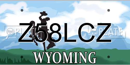 Z58LCZ Wyoming License Plate