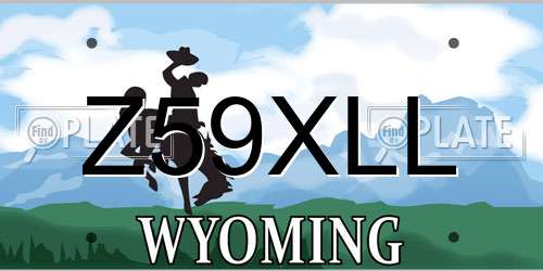 Z59XLL Wyoming License Plate
