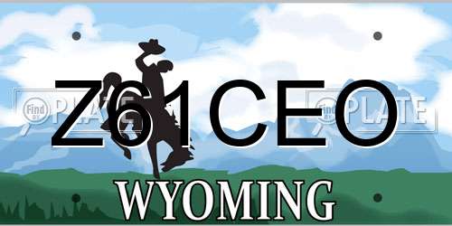 Z61CEO Wyoming License Plate