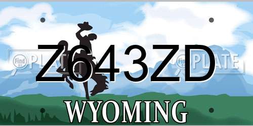 Z643ZD Wyoming License Plate