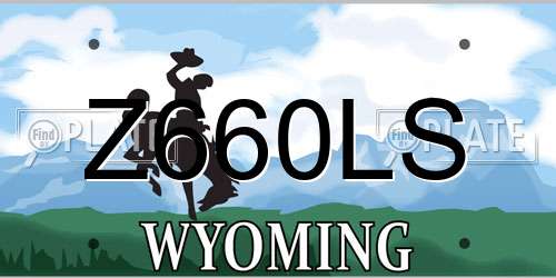 Z660LS Wyoming License Plate
