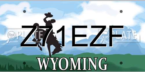 Z71EZF Wyoming License Plate
