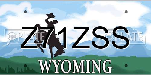 Z71ZSS Wyoming License Plate