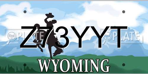 Z73YYT Wyoming License Plate