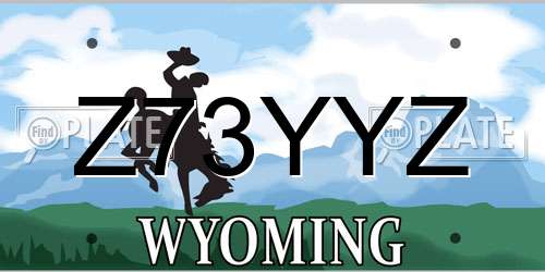 Z73YYZ Wyoming License Plate