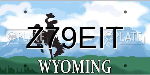 Z79EIT Wyoming License Plate