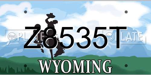 Z8535T Wyoming License Plate