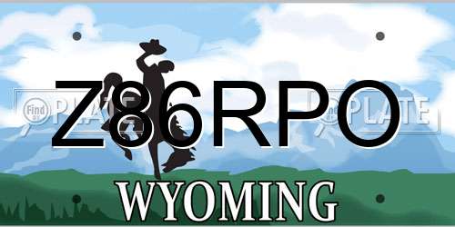 Z86RPO Wyoming License Plate