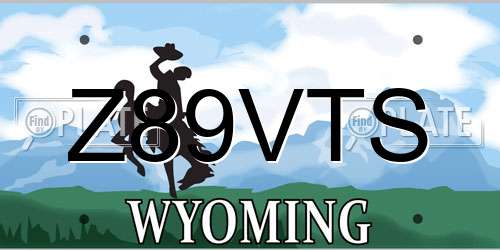 Z89VTS Wyoming License Plate