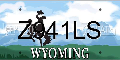 Z941LS Wyoming License Plate