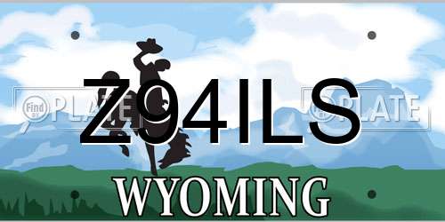 Z94ILS Wyoming License Plate