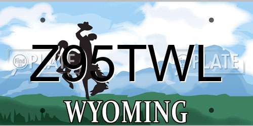 Z95TWL Wyoming License Plate