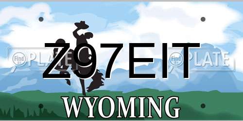Z97EIT Wyoming License Plate