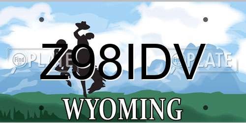 Z98IDV Wyoming License Plate