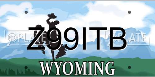 Z99ITB Wyoming License Plate