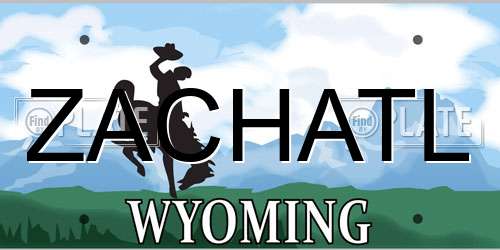 ZACHATL Wyoming License Plate