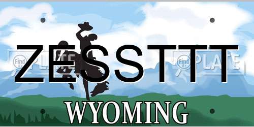 ZESSTTT Wyoming License Plate