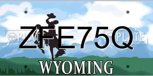ZFE75Q Wyoming License Plate
