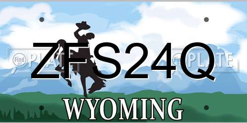 ZFS24Q Wyoming License Plate