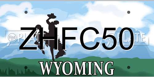 ZHFC50 Wyoming License Plate