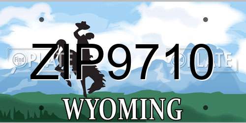 ZIP9710 Wyoming License Plate