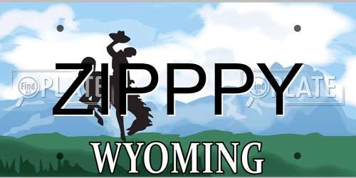ZIPPPY Wyoming License Plate