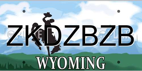 ZKDZBZB Wyoming License Plate